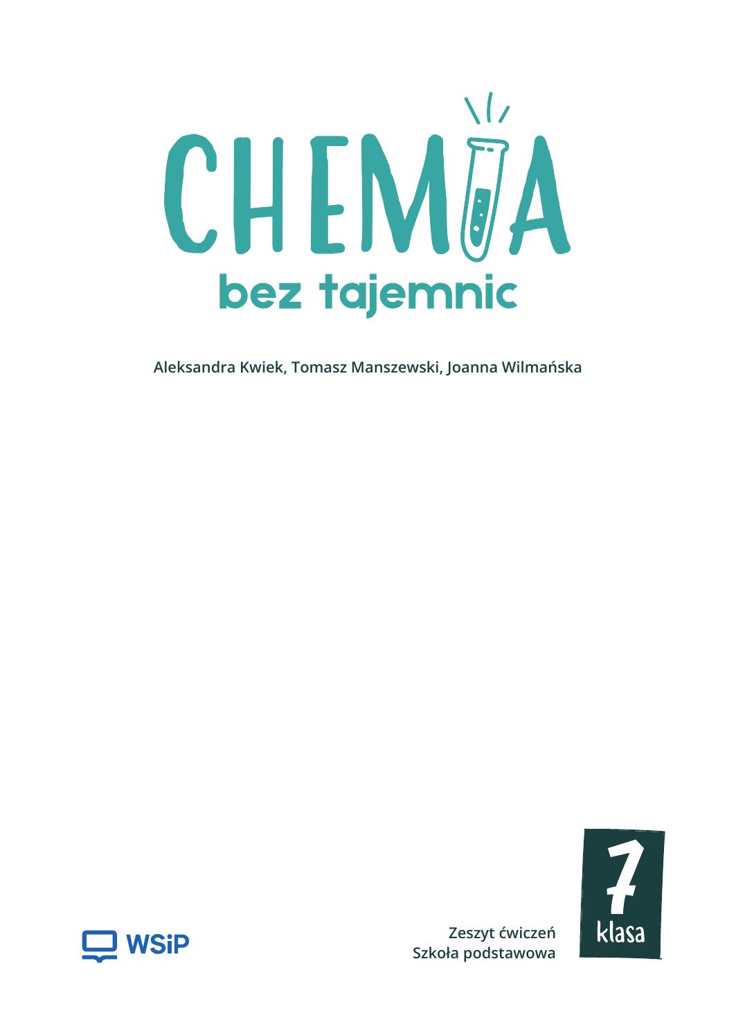 Okładka chemia bez tajemnic 7 ćwiczenia