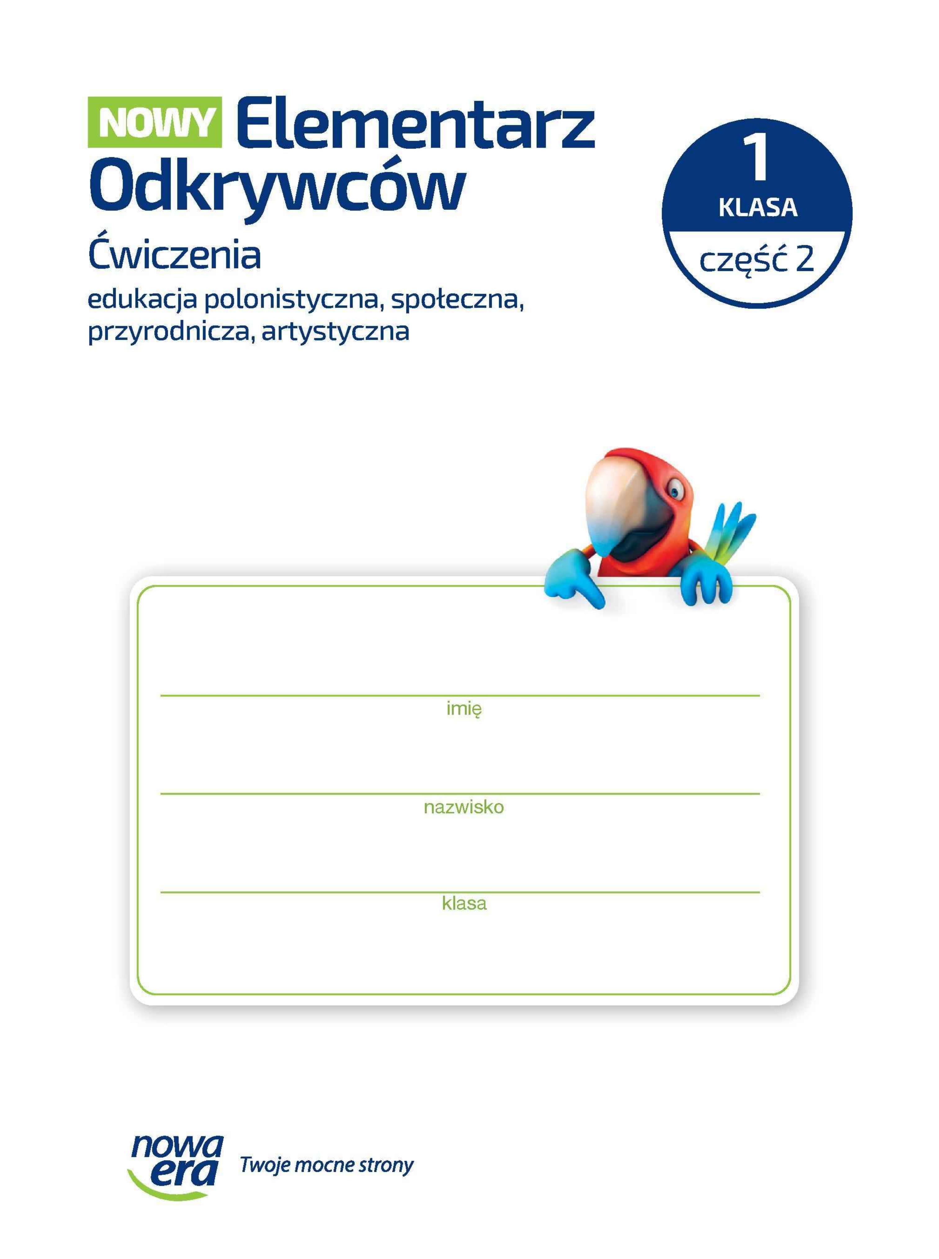 Okładka Nowy elementarz odkrywców 1 cz 2 ćwiczenia