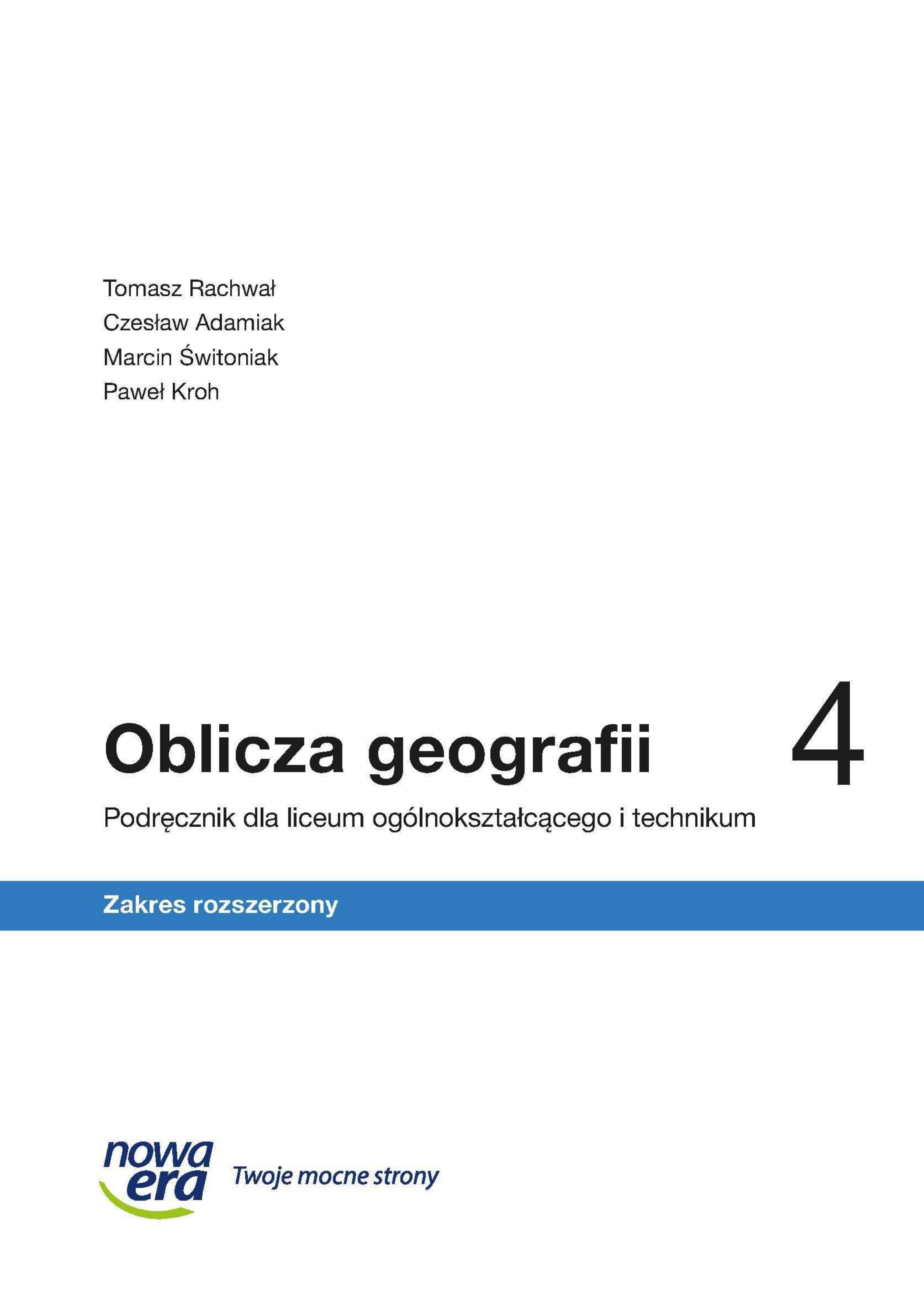 Okładka Oblicza geografii 4 ZR