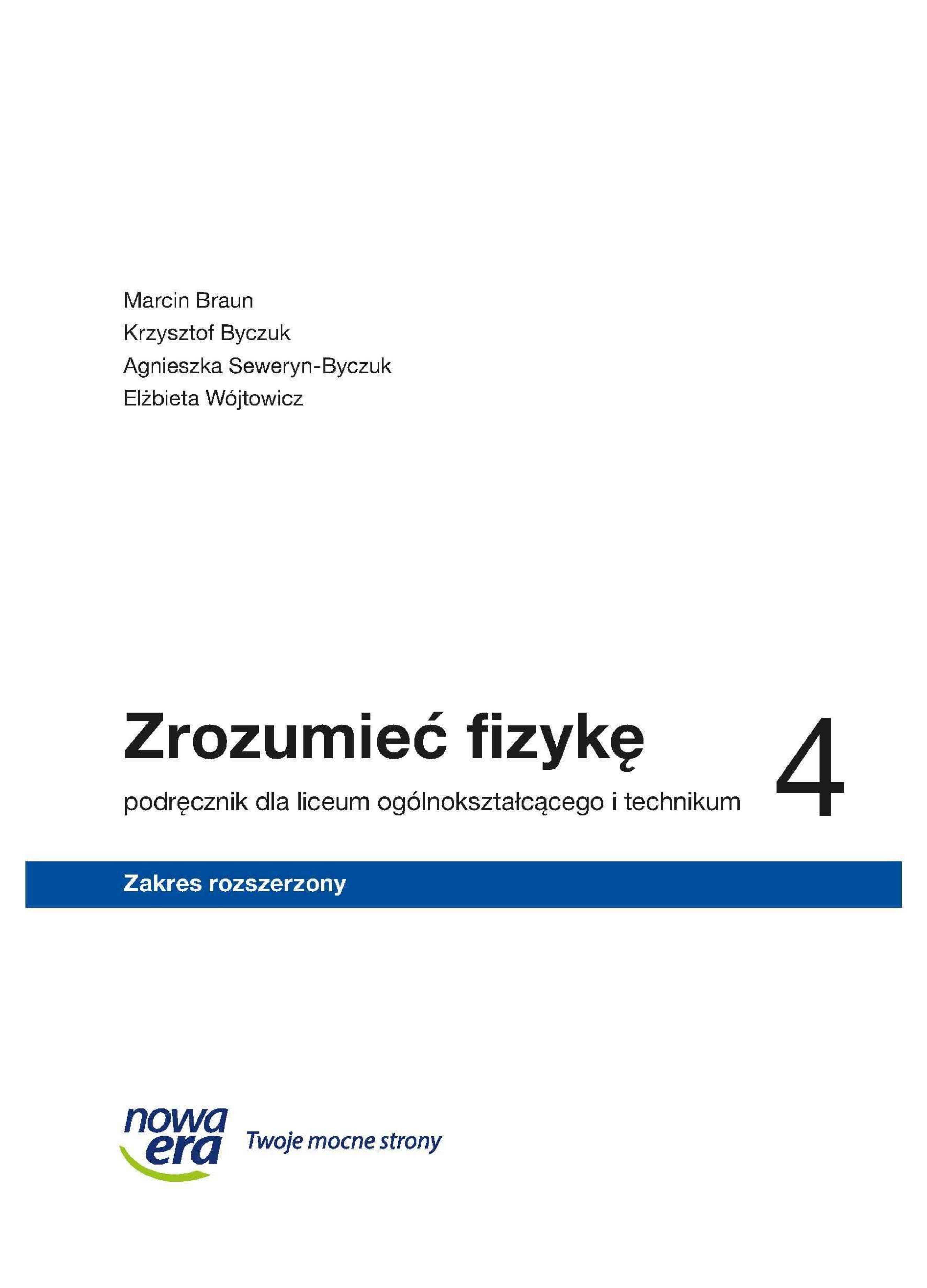 Okładka Zrozumieć fizykę 4 ZR