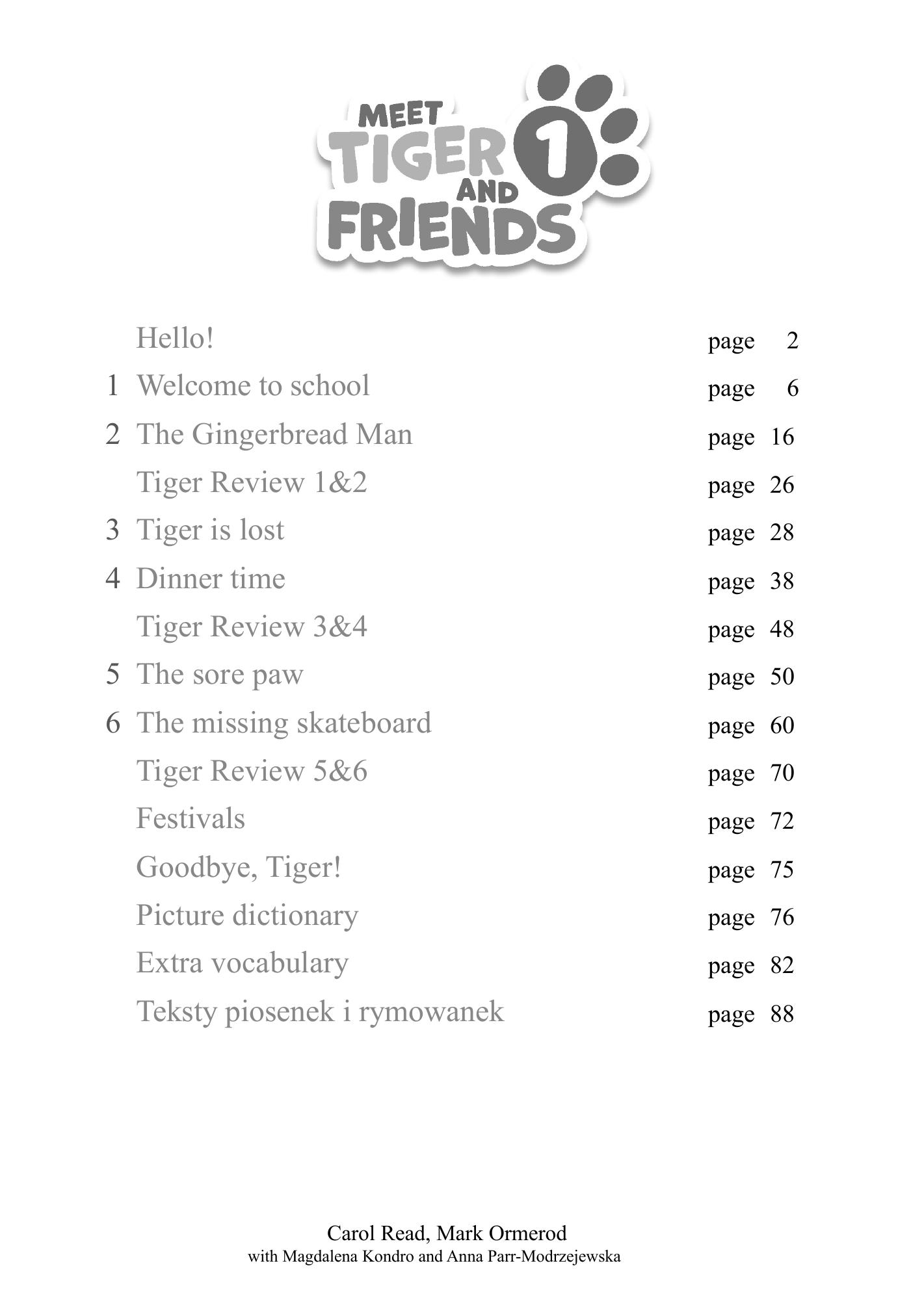 Okładka meet tiger and friends 1 zeszyt ćwiczeń