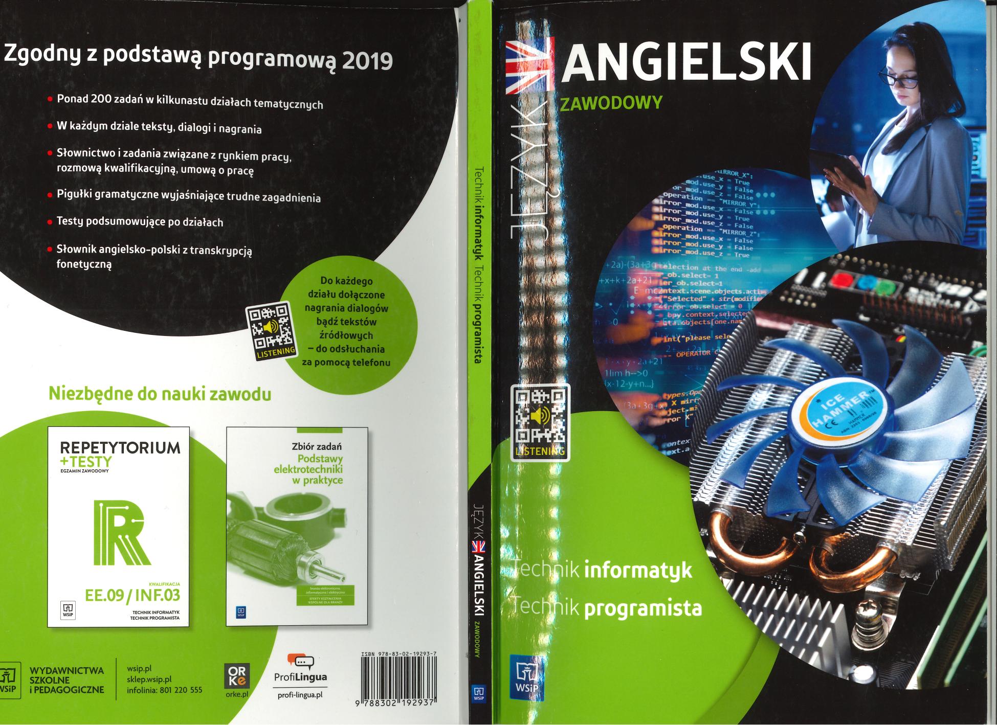 Okładka Angielski zawodowy - Technik informatyk, Technik programista