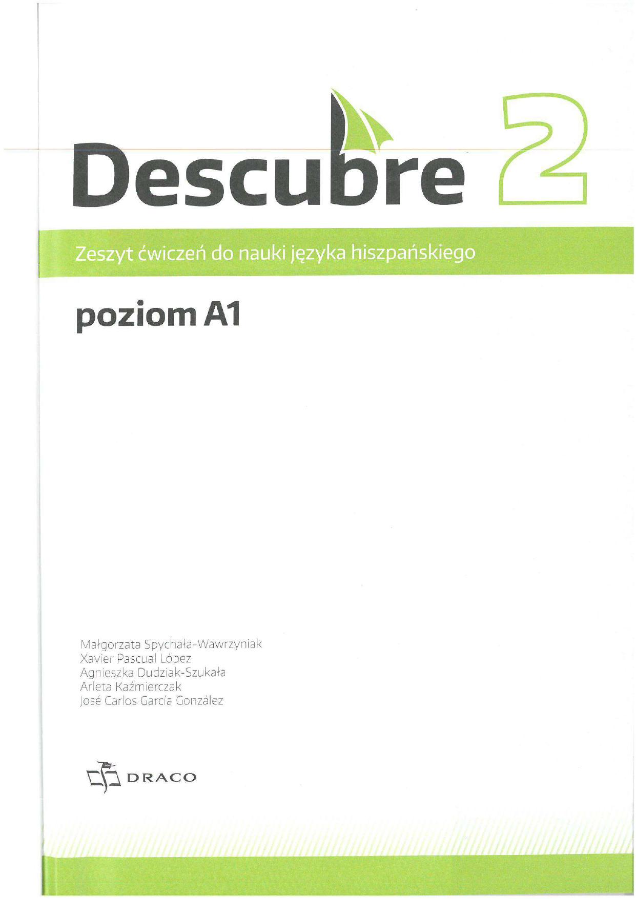 Okładka Descubre 2 Ćwiczenia
